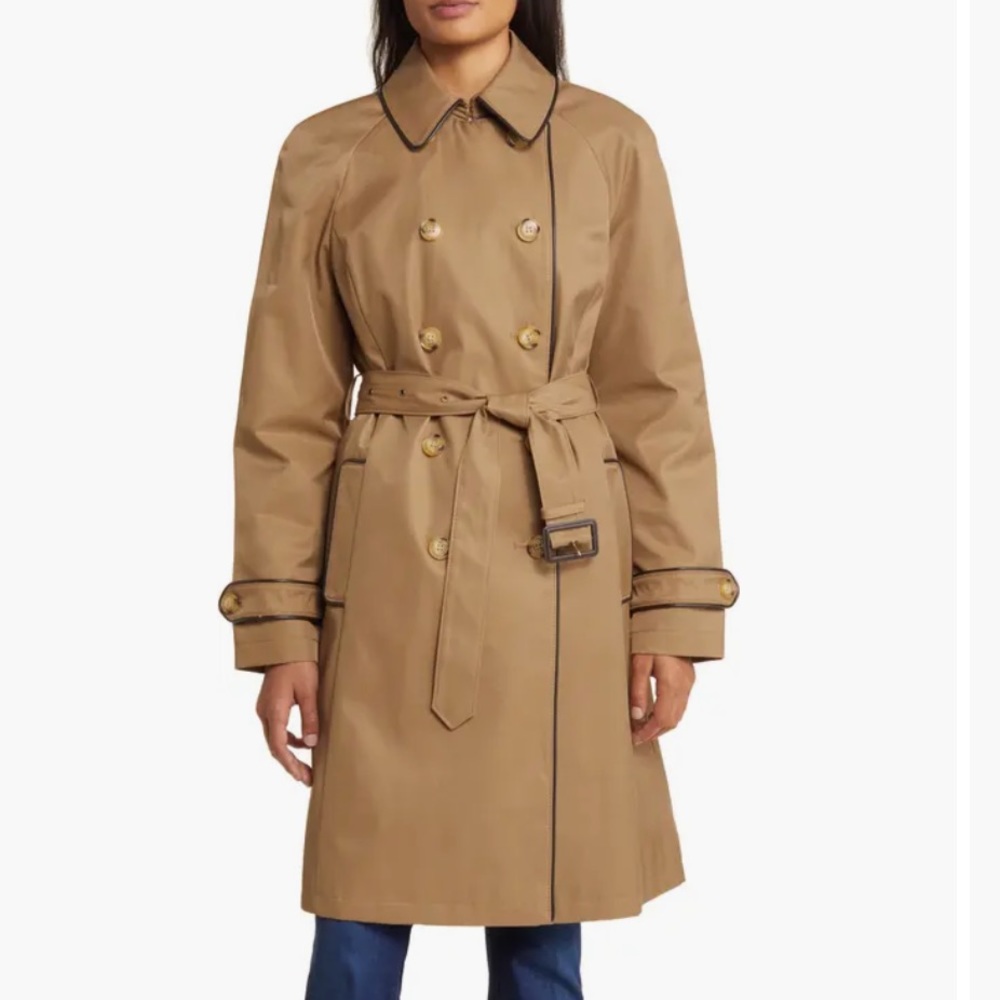 Ralph Lauren water repellant cotton blend trench coat